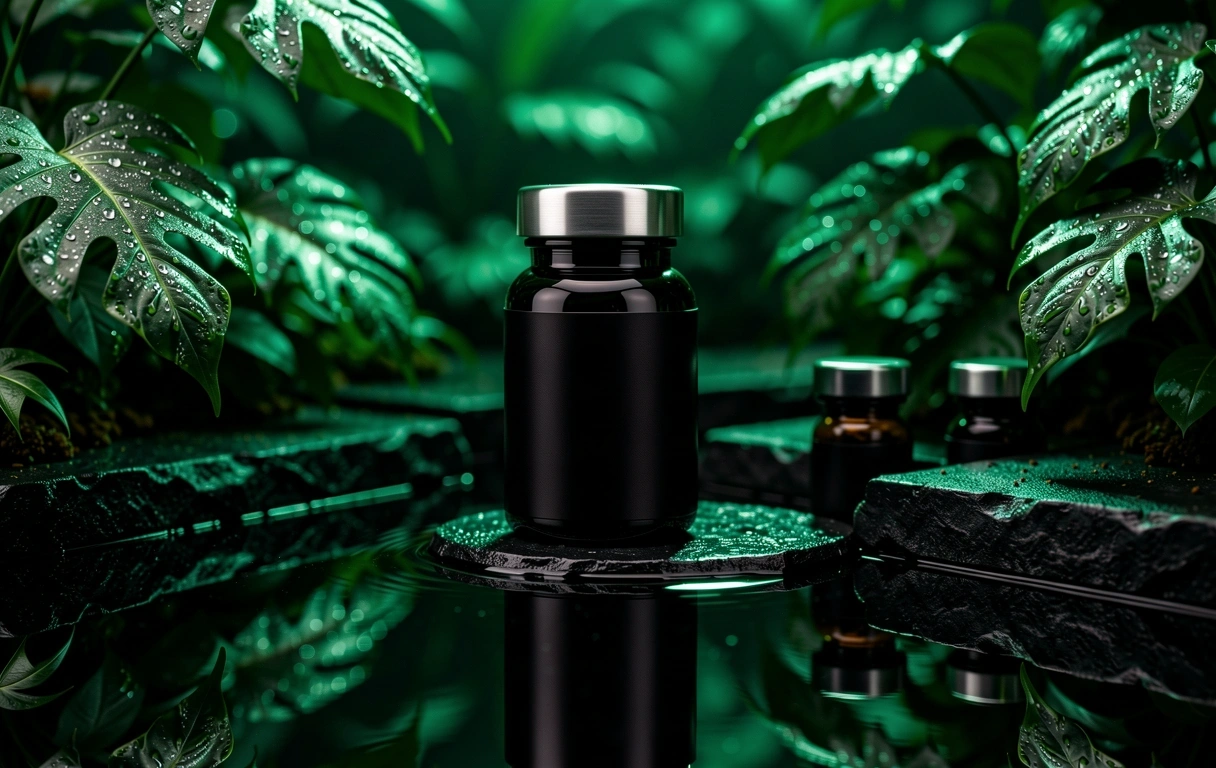Premium HerbalMen Obsidian Bottle